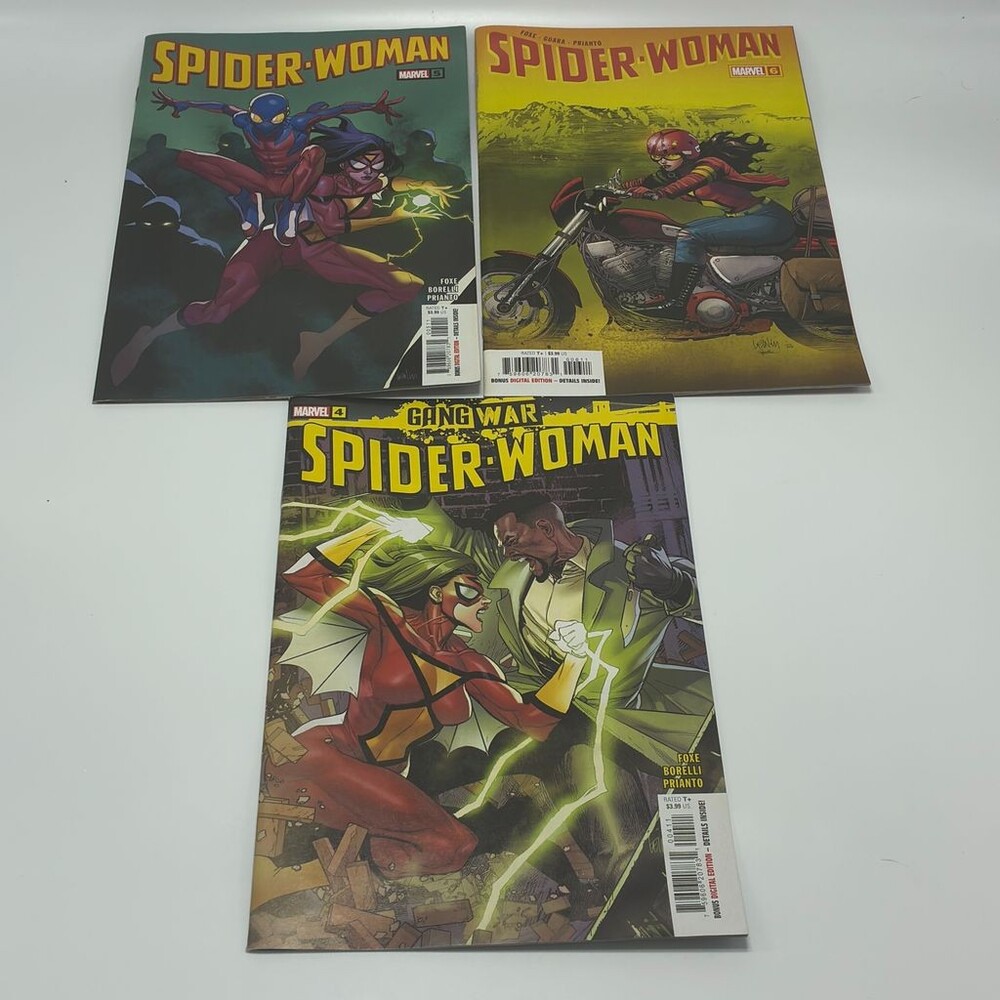 Marvel Comics Spider-Woman #4-6 Gang War & Blood Hunt #1,3 + Echo Promo Lot Of 3